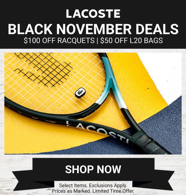 Lacoste Tennis Racquets and Bag Holiday Sale