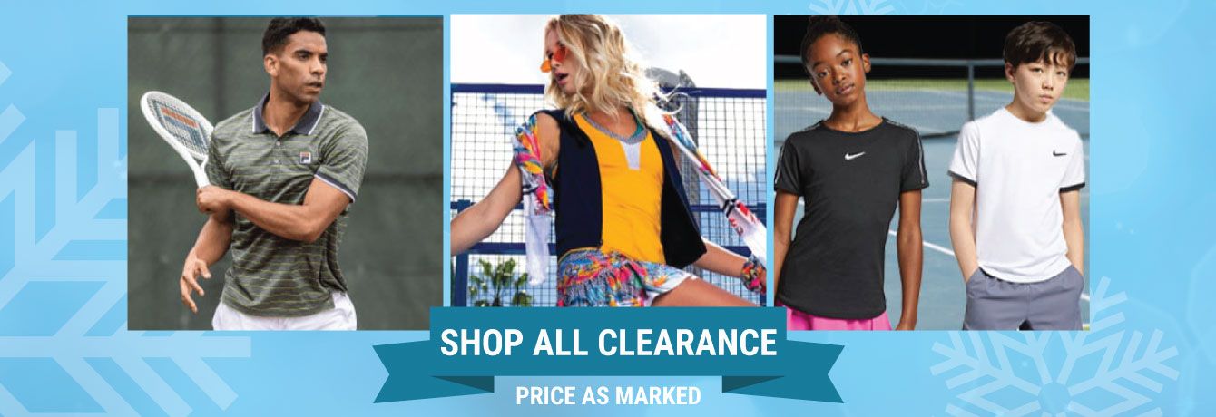 Tennis Clearance - Sale Racquets, Shoes, Apparel, Bags and More