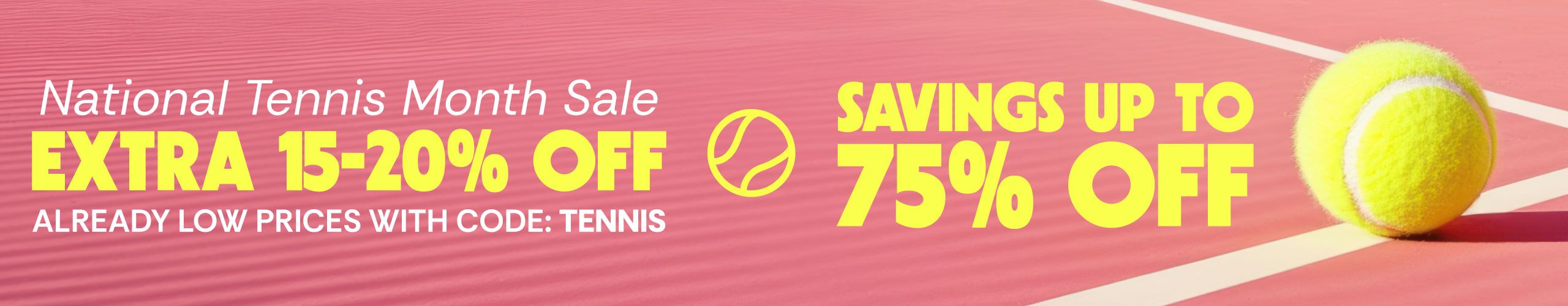 National Tennis Month Sale