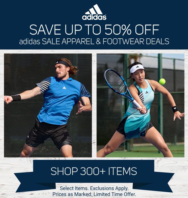 Sale adidas Apparel and Shoes