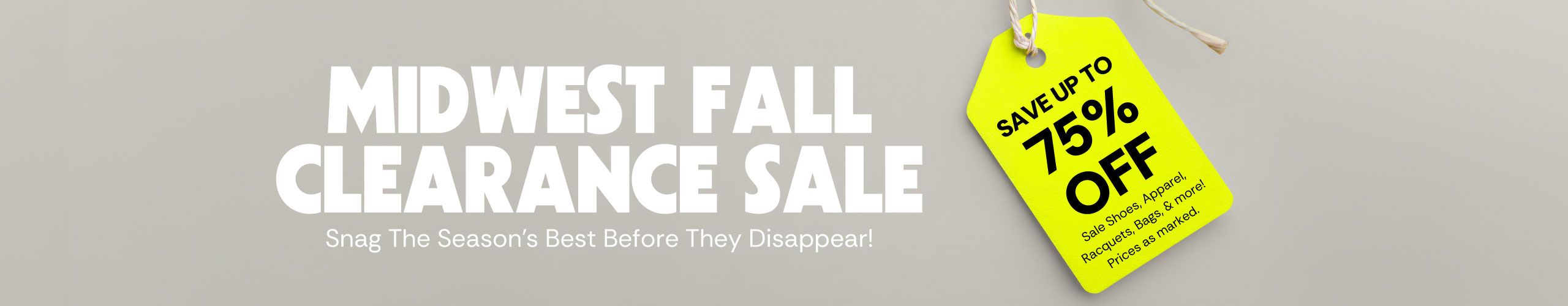Fall Clearance Sale