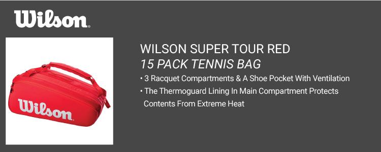 Wilson Super Tour Red 15 Pack Tennis Bag