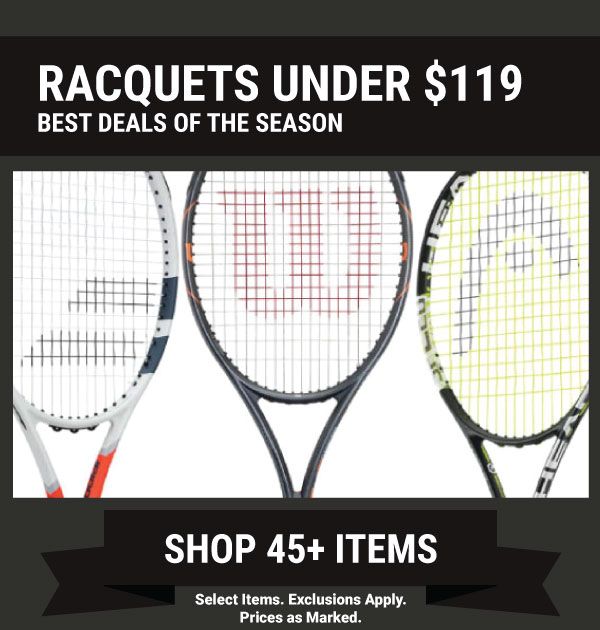 Sale Tennis Racquets Under $119