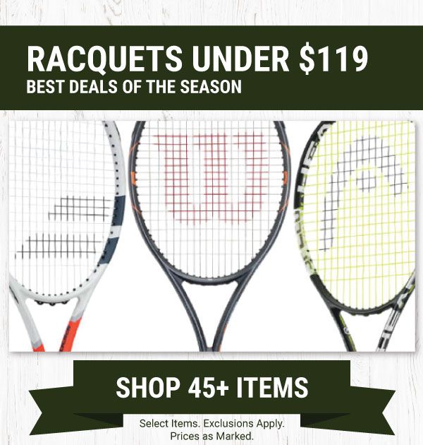 Sale Tennis Racquets Under $119