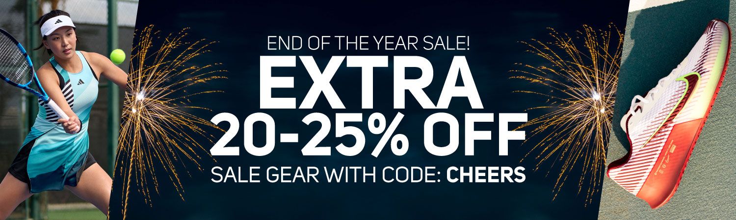 End Of Year Sale Extra 20% Off Select Sale Racquets, Bags, and Shoes