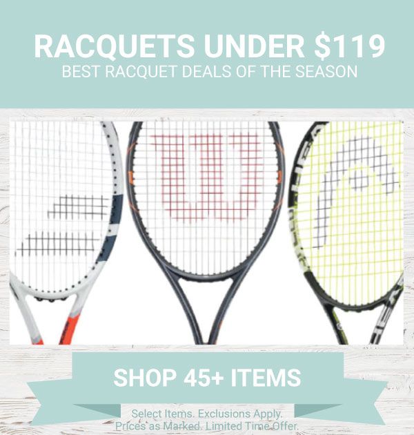 Sale Tennis Racquets Under $119