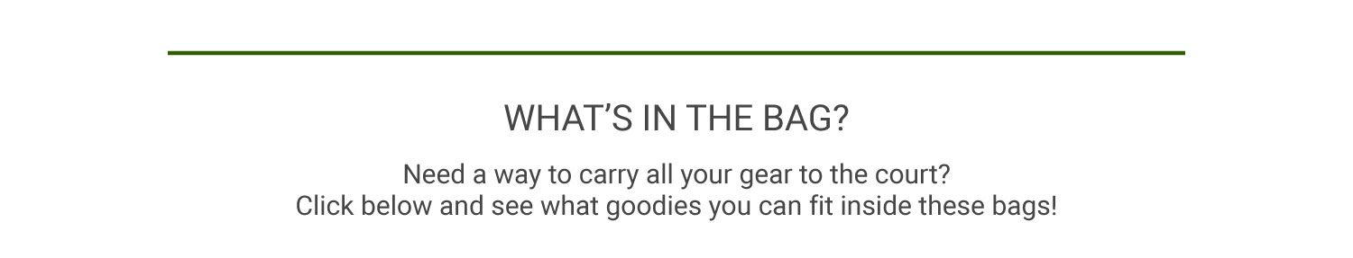 Whats In The Bag Tennis Holiday Bundles For Tournament Players