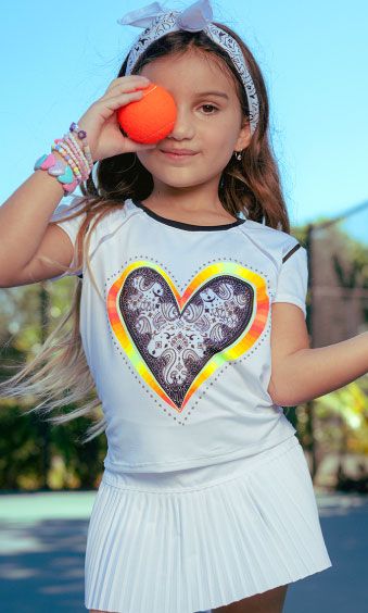Girl's Lucky In Love Tennis Apparel