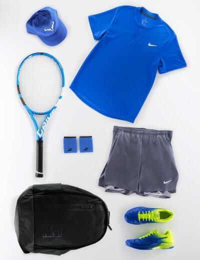 Blue Grey and Black Men's Outfit