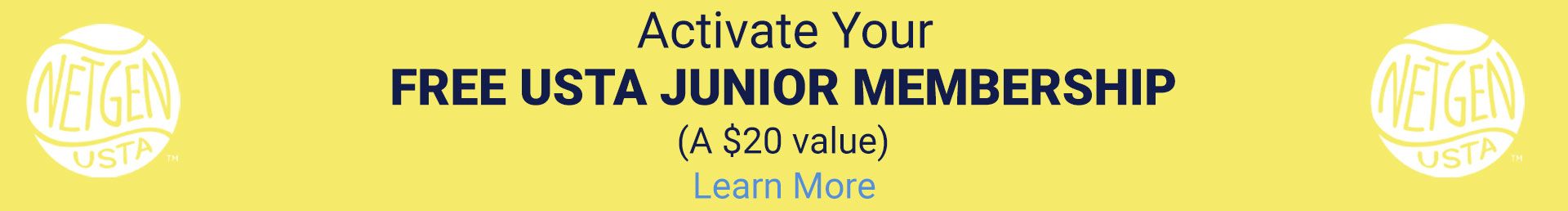 Free USTA Junior Membership