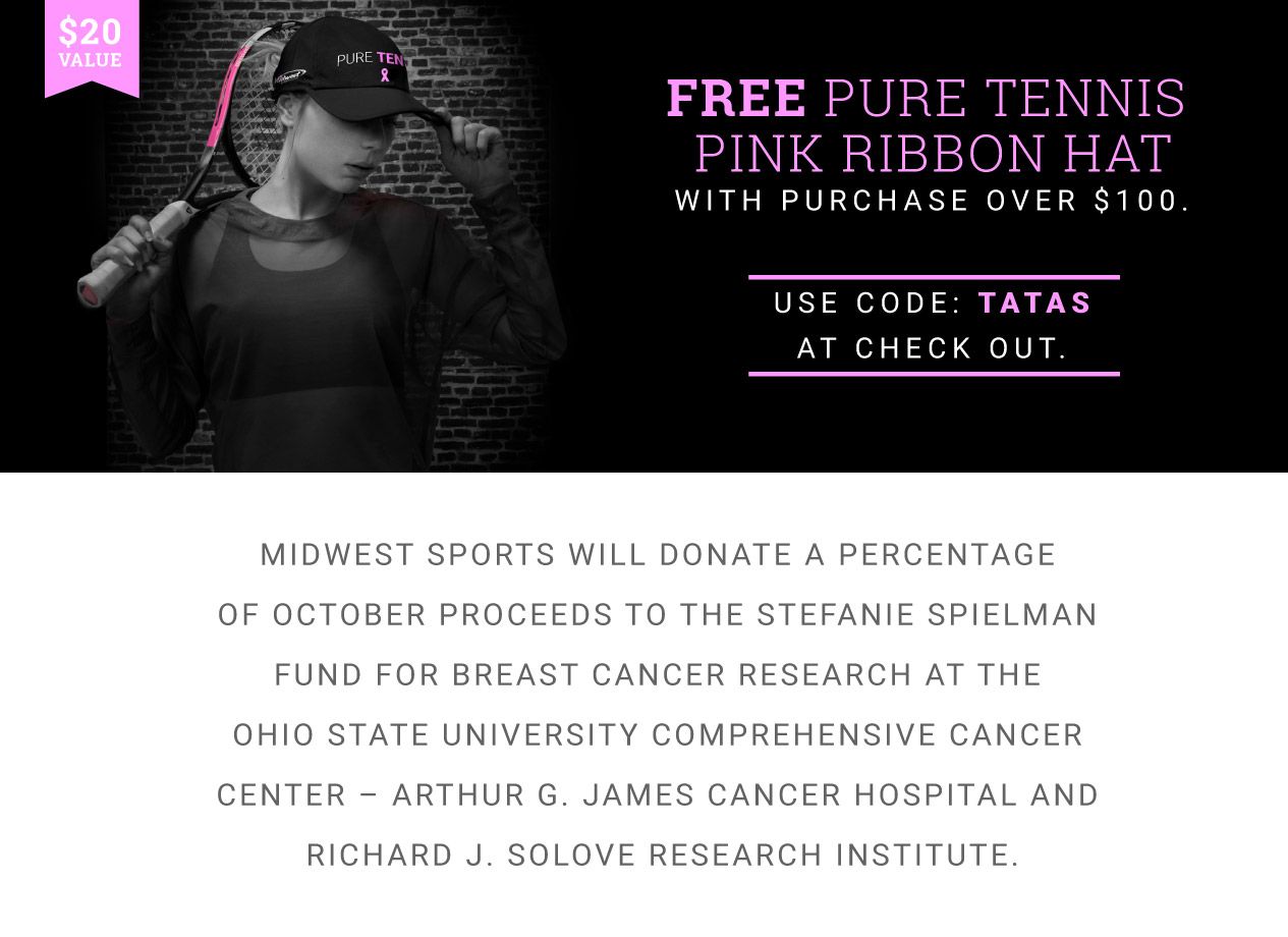 Pink Ribbon Pure Tennis Hat