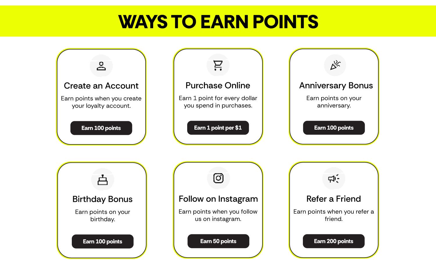 Ways to Earn Points