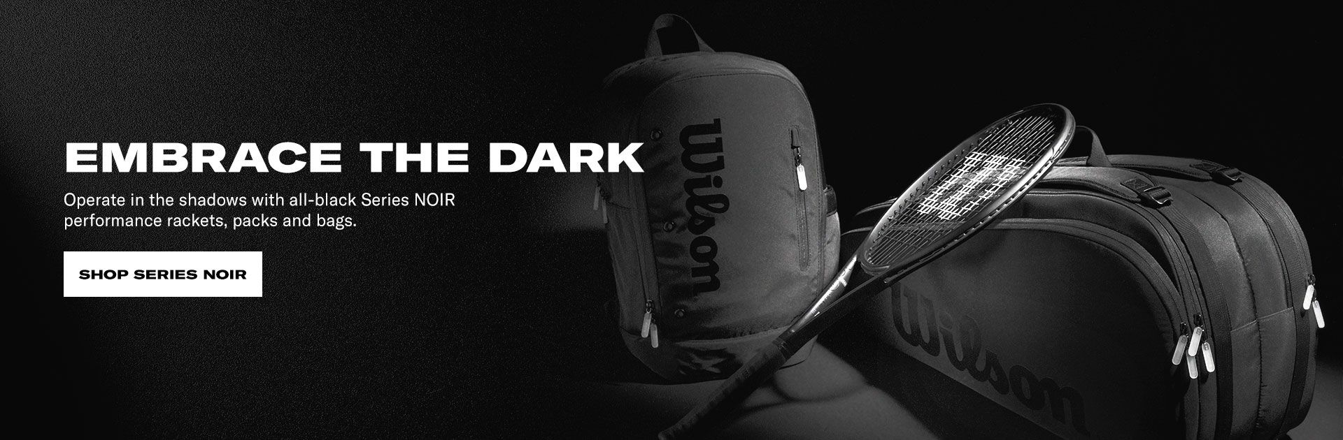 Wilson Noir Tennis Racquets and Bags