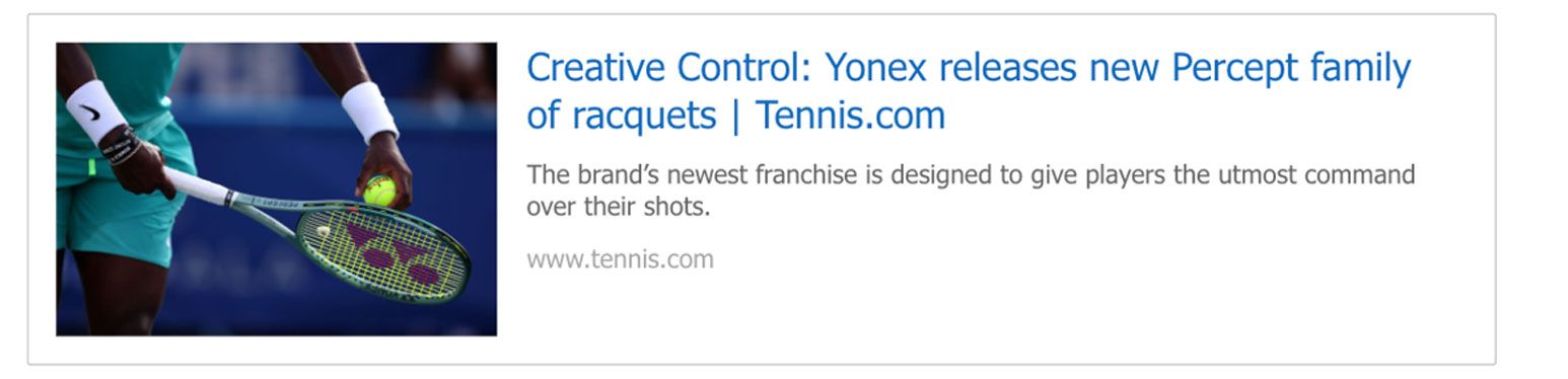 Yonex Percept Blog