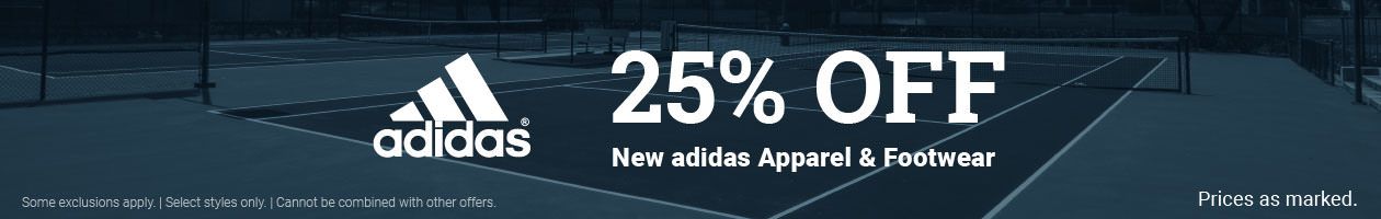 Save adidas Tennis Apparel and Shoes