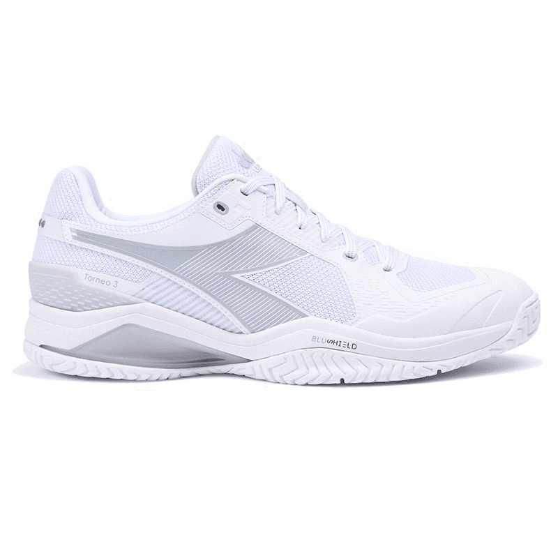 Diadora Blushield Torneo 3 AG Men's Tennis Shoe White Silver