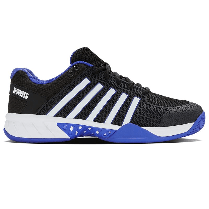 K-Swiss pickleball shoe in black and blue