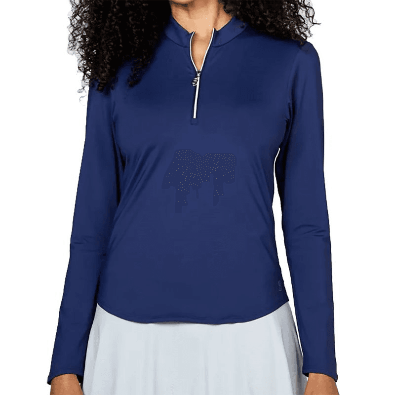 Sofibella UV Colors 1/4 Zip Long Sleeve Navy