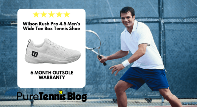 Wilson Rush Pro 4.5 Mens Wide Toe Box Tennis Shoe