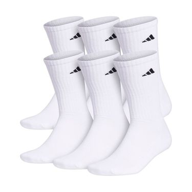 adidas Mens Athletic Cushioned Crew Sock 6 Pack - White/Black
image