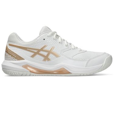 Asics Gel Dedicate 8 Womens Pickleball Shoe White/Champagne 1042A236 105image