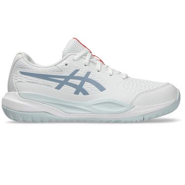 Asics Gel Resolution X GS Junior Tennis Shoe White/Grey Blue 1044A081 102image