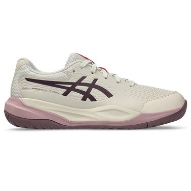 Asics Gel Resolution X Junior Tennis Shoe Soft Oat/Dark Aubergine 1044A081 250image
