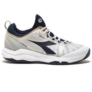 Diadora Speed Blushield Fly 4 Plus Clay Mens Tennis Shoe White/Blue Corsair 179509 C1494
image