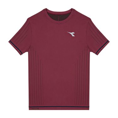 Diadora Icon Stratouno Short Sleeve T Shirt Mens Maroon Banner 182082 45106
image