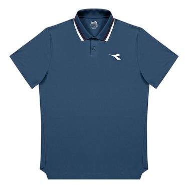 Diadora Icon Short Sleeve Polo Mens Ensign Blue 182120 60030
image