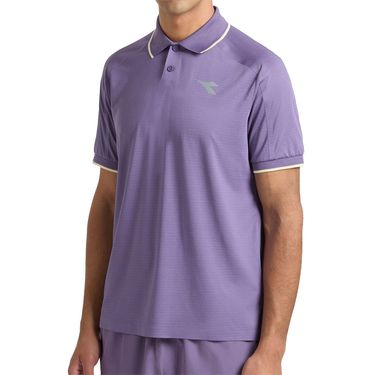 Diadora Match Fibrazero Polo Mens Violet Grape Compote 183205 55235image