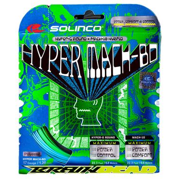 Solinco Brain Dead Hyper-G Round 17g (1.20mm) Tennis String Green/Blue 1920617
image