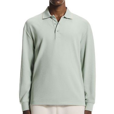 On Courtside Long Sleeve Polo Mens Mineral/Tide 1MF30504 584image