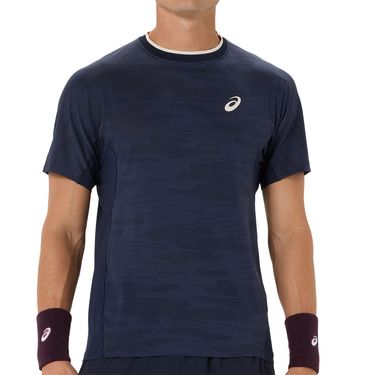 Asics Match Jacquard SS Crew Mens Midnight 2041A419 400image
