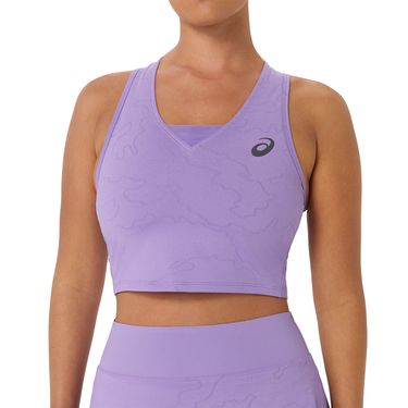 Asics Match Jacquard Crop Top Womens Faded Plum 2042A460 500image