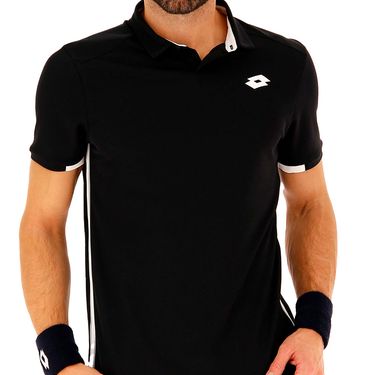 Lotto Squadra Polo Mens All Black/Brilliant White 210376 1CF
image