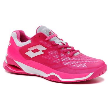 Lotto Mirage 100 Speed Womens Tennis Shoe Glamour Pink/All White/Vivid Fuchsia 210739 6VK
image