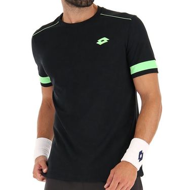 Lotto Superrapida V Tee Shirt Mens All Black/Green Apple Neon 215508 1TA
image