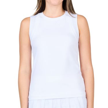 Sofibella White Lotus Sleeveless Tank Top