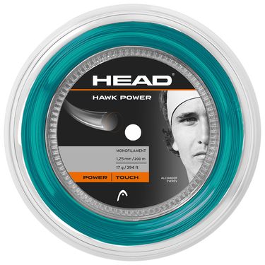 Head Hawk Power 17g (1.25mm) Tennis String REEL (660) Petrol 281032 17PT
image