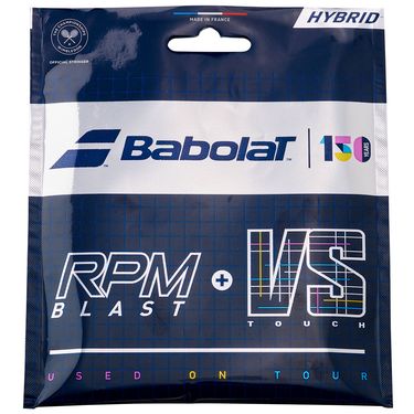 Babolat *HYBRID* RPM Blast 17G - Touch VS Natural Gut 16G 150-Year Black Tennis String