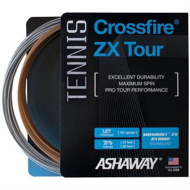 Ashaway *HYBRID* Crossfire ZX Tour 16L Tennis String