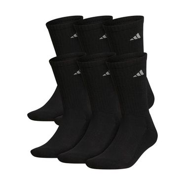 adidas Mens Athletic Cushioned Crew Sock 6 Pack - Black
