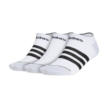 adidas Mens 3 Stripe No Show Sock 3 Pack