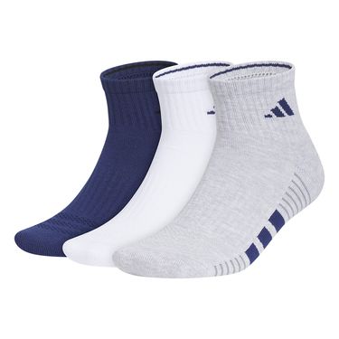 adidas Mens Cushioned 4.0 Quarter Sock 3-Pack Dark Blue/White/Grey 5163007image
