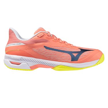 Mizuno Wave Exceed Court Womens Tennis Shoe Flamingo Coral/Wild Wind 550128 1B6Simage