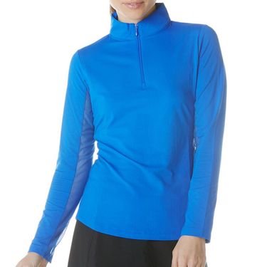 IBKUL Long Sleeve Zip Mock Top