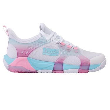 K Swiss K Frame Womens Padel Shoe White/Soft Neon Blue/Neon Bubble Gum 94597 146image