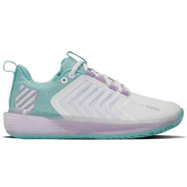 K-Swiss Ultrashot 3 Womens Tennis Shoe Brilliant White/Angel Blue/Sheer Lilac 96988 190
image