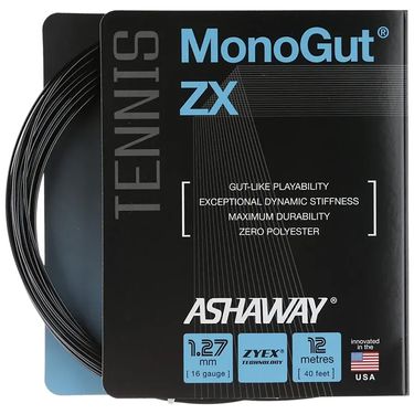Ashaway MonoGut ZX 16G Black Tennnis String